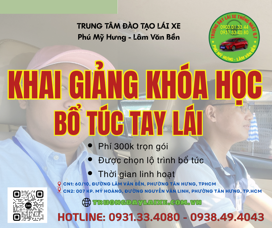 KHAI GIẢNG KHOÁ BỔ TÚC TAY LÁI THÁNG 10/2025