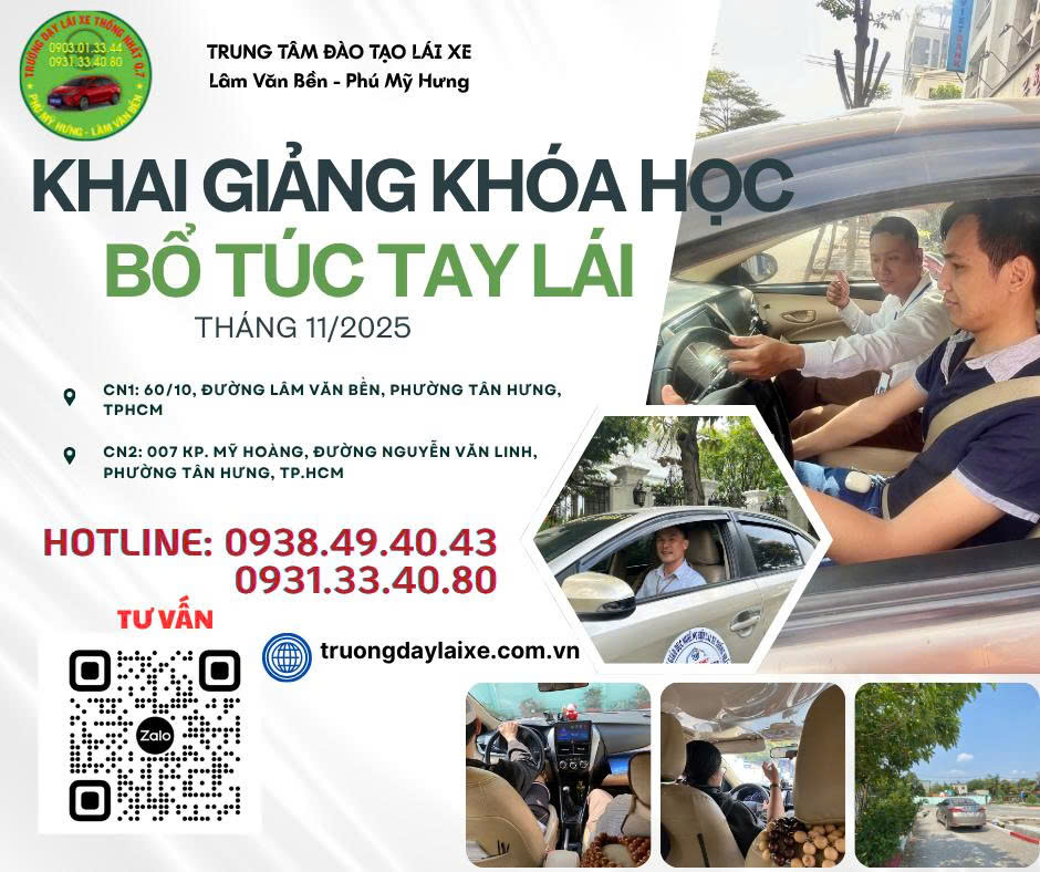 🚦 XÓA BỎ E NGẠI – TỰ TIN LÀM CHỦ VÔ LĂNG NGAY HÔM NAY! KHÓA BỔ TÚC TAY LÁI CHUYÊN SÂU THÁNG 11/2025 🚗