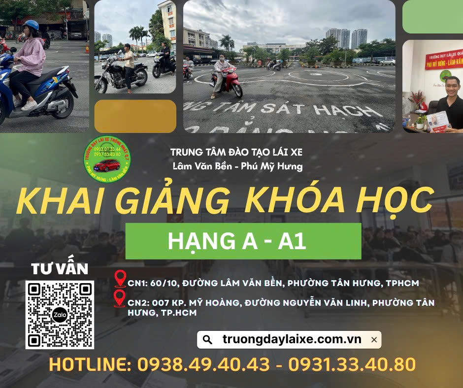 🛵 SẴN SÀNG LÊN ĐƯỜNG! KHAI GIẢNG KHÓA HỌC LÁI XE MÁY A & A1 THÁNG 11/2025 🌸