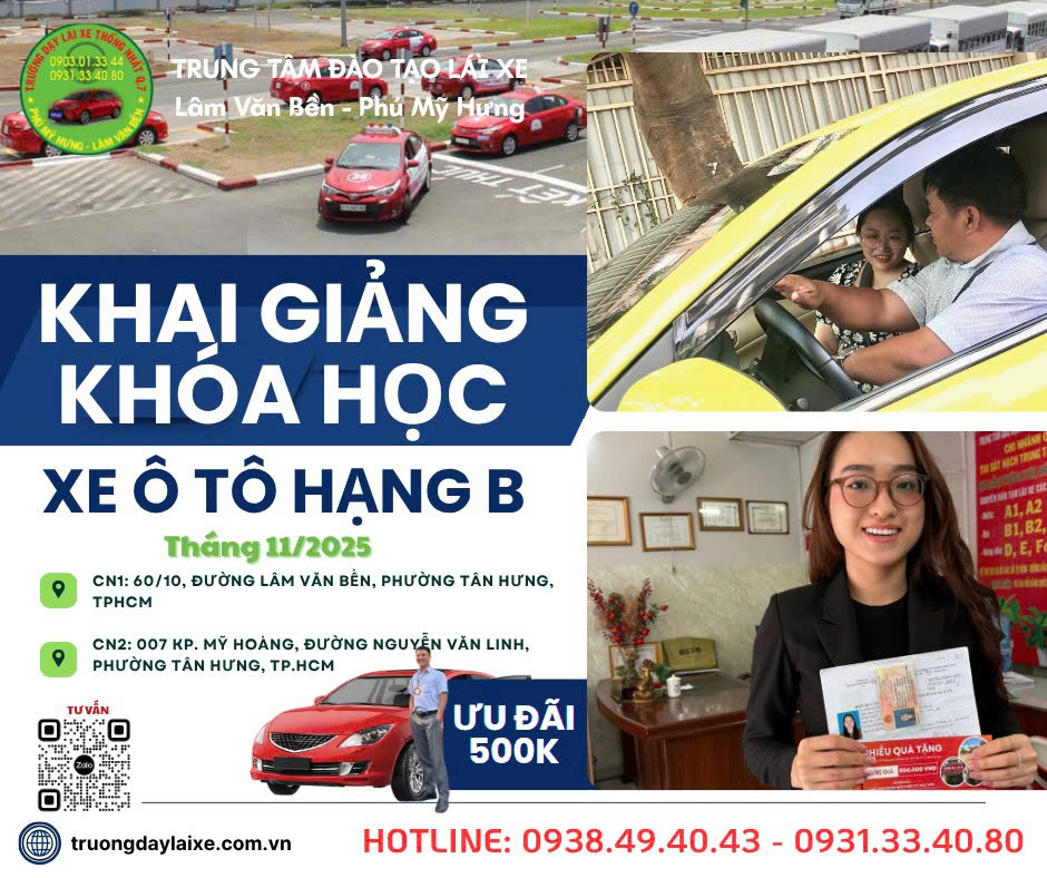 🚗 CHINH PHỤC TAY LÁI - KHAI GIẢNG KHÓA HỌC LÁI XE Ô TÔ HẠNG B THÁNG 11/2025 🌟