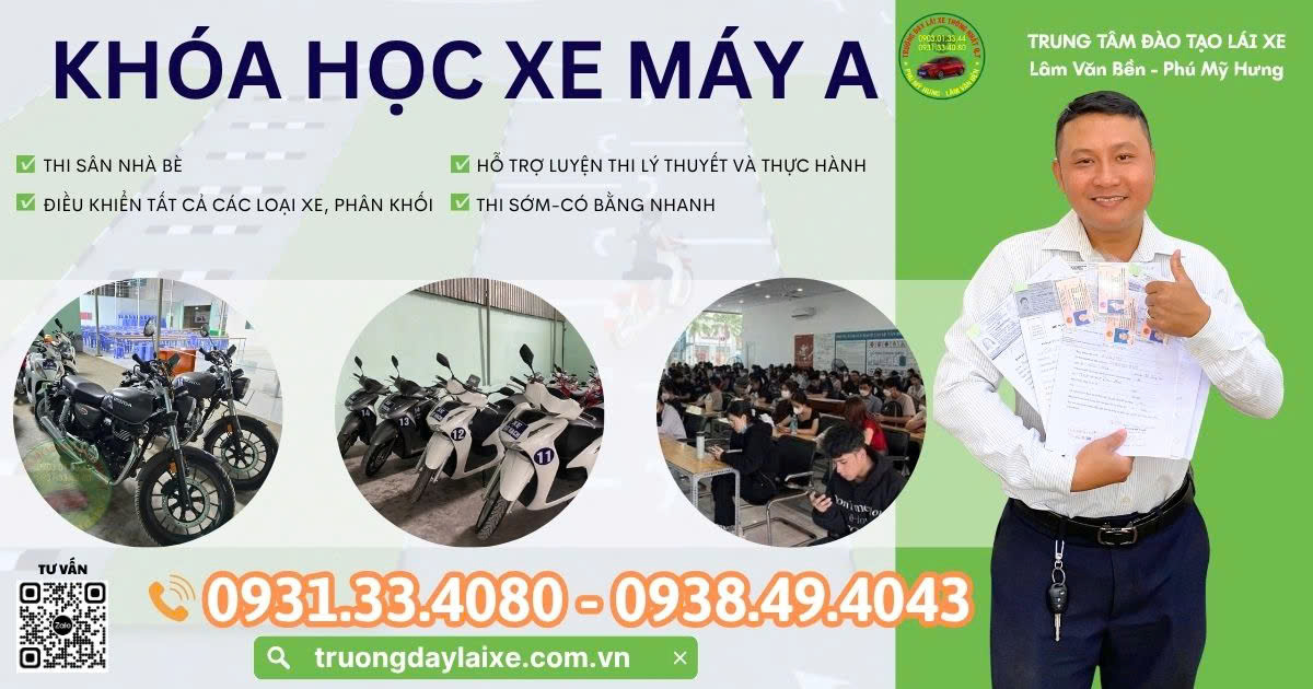 🏁 KHOÁ HỌC XE MÁY HẠNG A 🏁