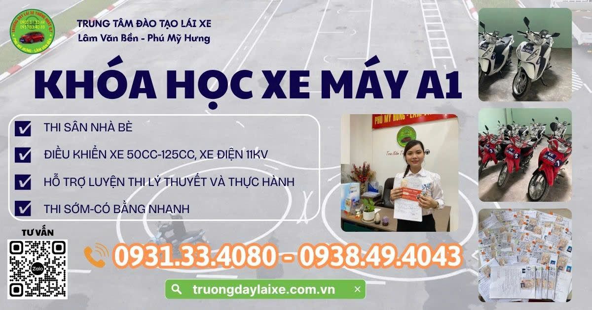 🛵 KHOÁ HỌC XE MÁY HẠNG A1 - THÁNG 5/2026 🛵