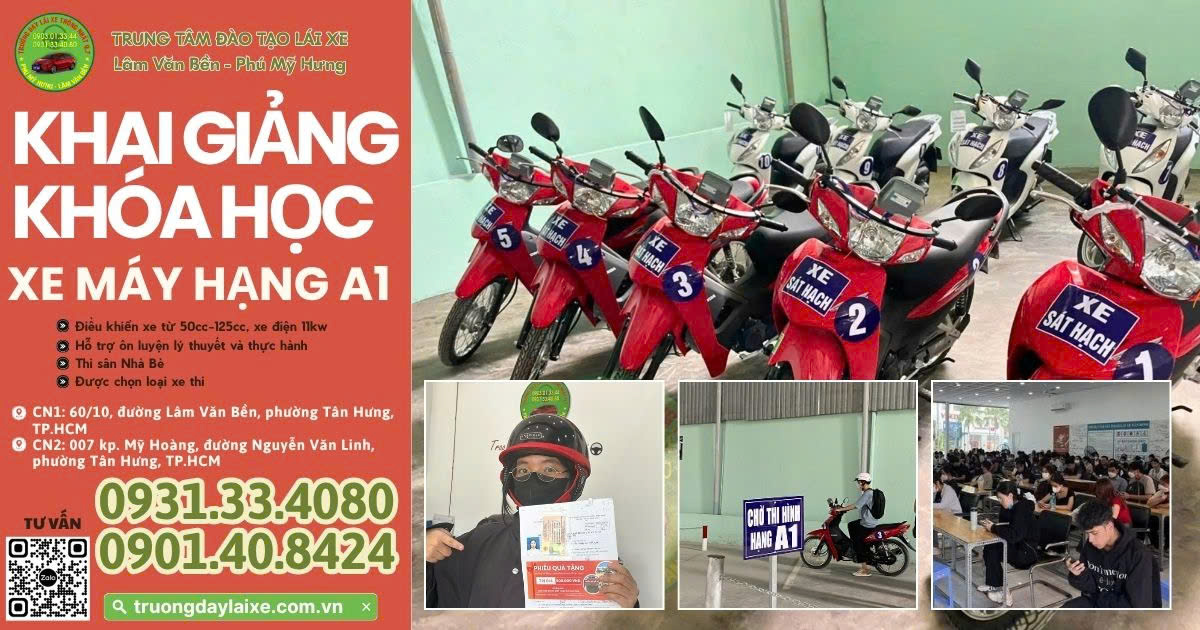❌ BẠN ĐÃ CÓ BẰNG LÁI XE MÁY CHƯA - NẾU CHƯA HÃY ĐẾN NGAY TRUNG TÂM ĐÀO TẠO LÁI XE LÂM VĂN BỀN - PHÚ MỸ HƯNG ❌